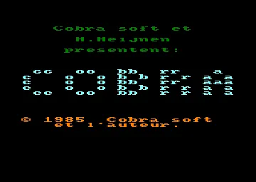 Cobra (F) (1985) [Cobra Soft] screen shot title